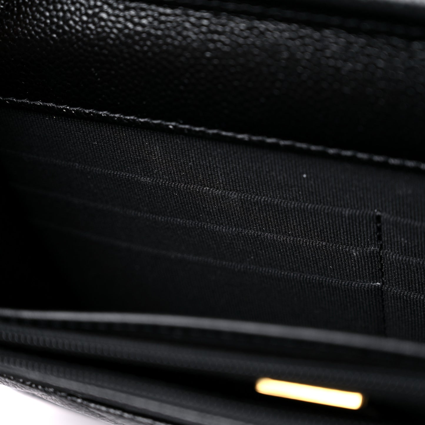 Caviar Quilted Chain CC Wallet On Chain WOC Black