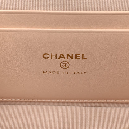 Chanel Caviar Quilted Top Handle Slim Vanity With Chain Beige 6 of 11