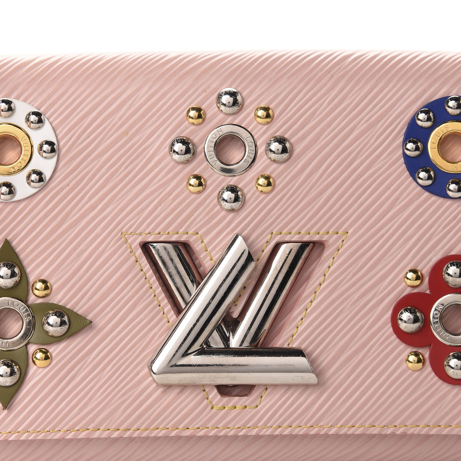 Louis Vuitton Epi Mechanical Flowers Twist Chain Wallet Rose Ballerine 15 of 16