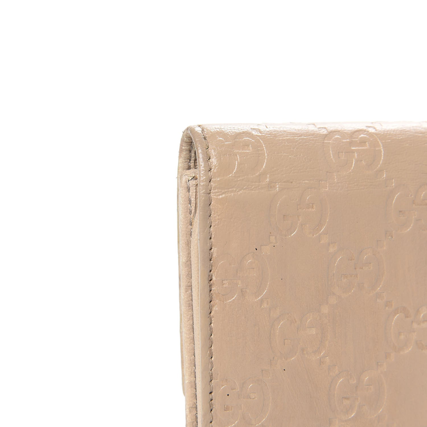 Gucci Patent Guccissima Joy Continental Snap Oranizer Wallet Beige 7 of 13