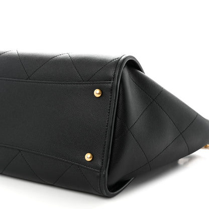 Chanel Caviar Stitched Pocket CC Large Tote Black 11 of 11