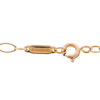 Tiffany 18K Rose Gold Diamond Crown Key Pendant Necklace 4 of 5