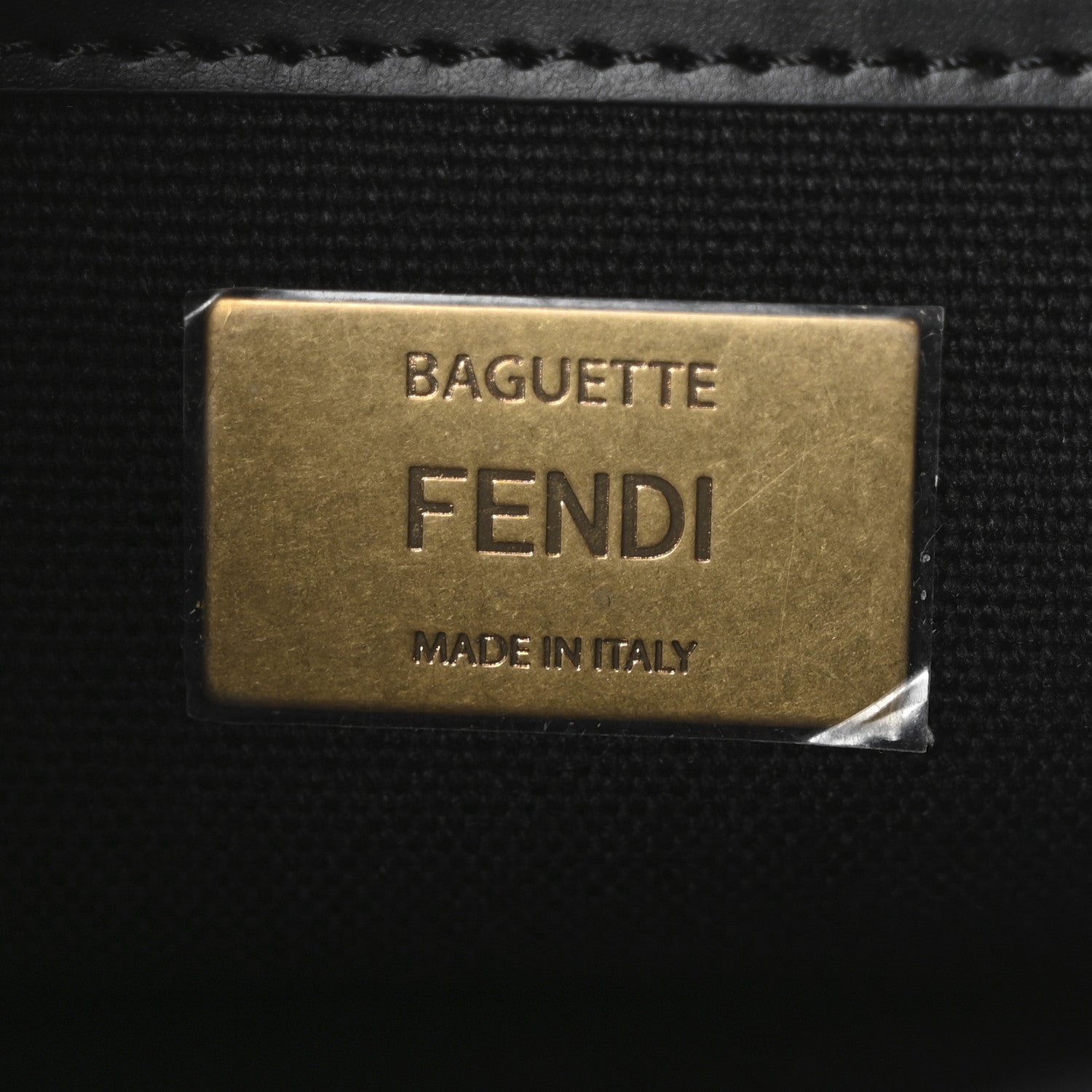 Fendi Canvas Vitello King Extra Strap FF Embroidered Baguette Black 6 of 9