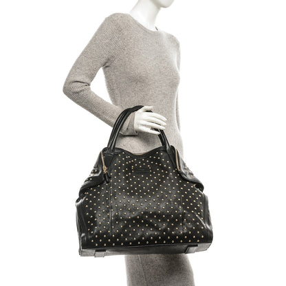 Alexander McQueen Lambskin Studded Large De Manta Tote Black 2 of 7