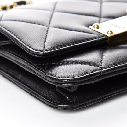 Chanel Lambskin Quilted Golden Class Wallet on Chain WOC Black 5 of 9