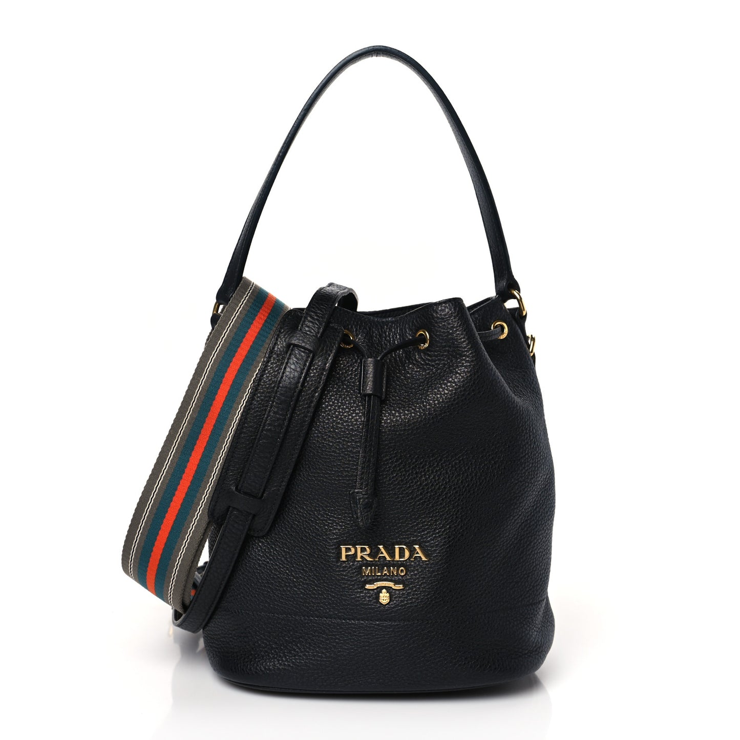 Vitello Daino Bucket Bag Black
