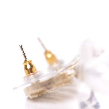 Chanel Crystal Lucite Pearl CC Drop Earrings Gold 3 of 7