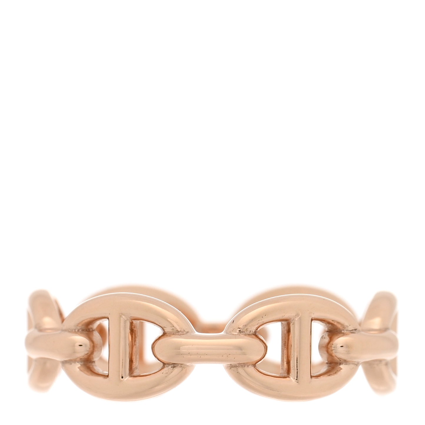 18K Rose Gold PM Chaine d'Ancre Enchainee Ring 53 6.5