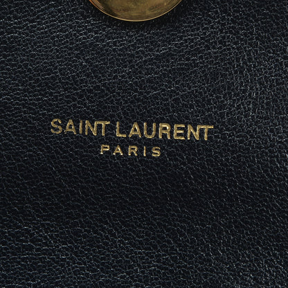 Saint Laurent Sheepskin Matelasse Medium College Monogram Bag Navy Blue 6 of 9