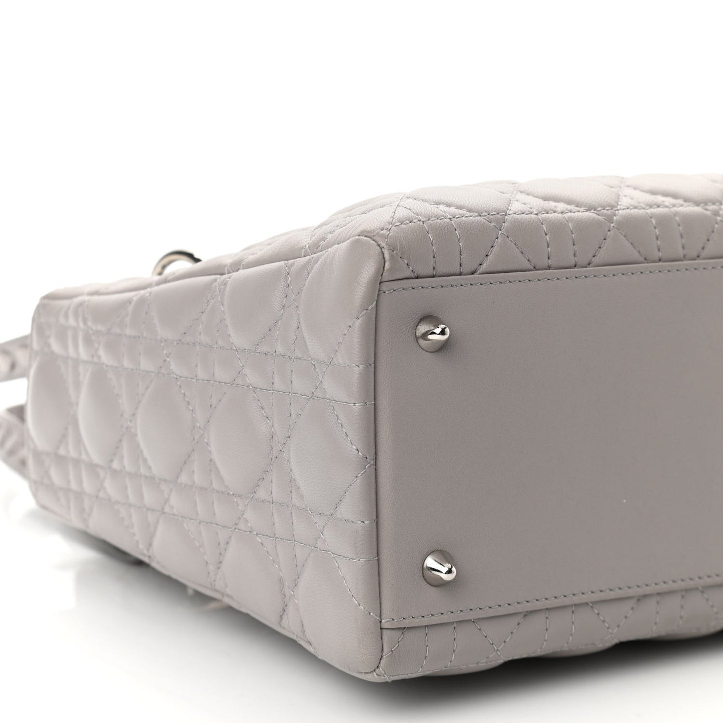 Lambskin Cannage Medium Lady Dior Grey