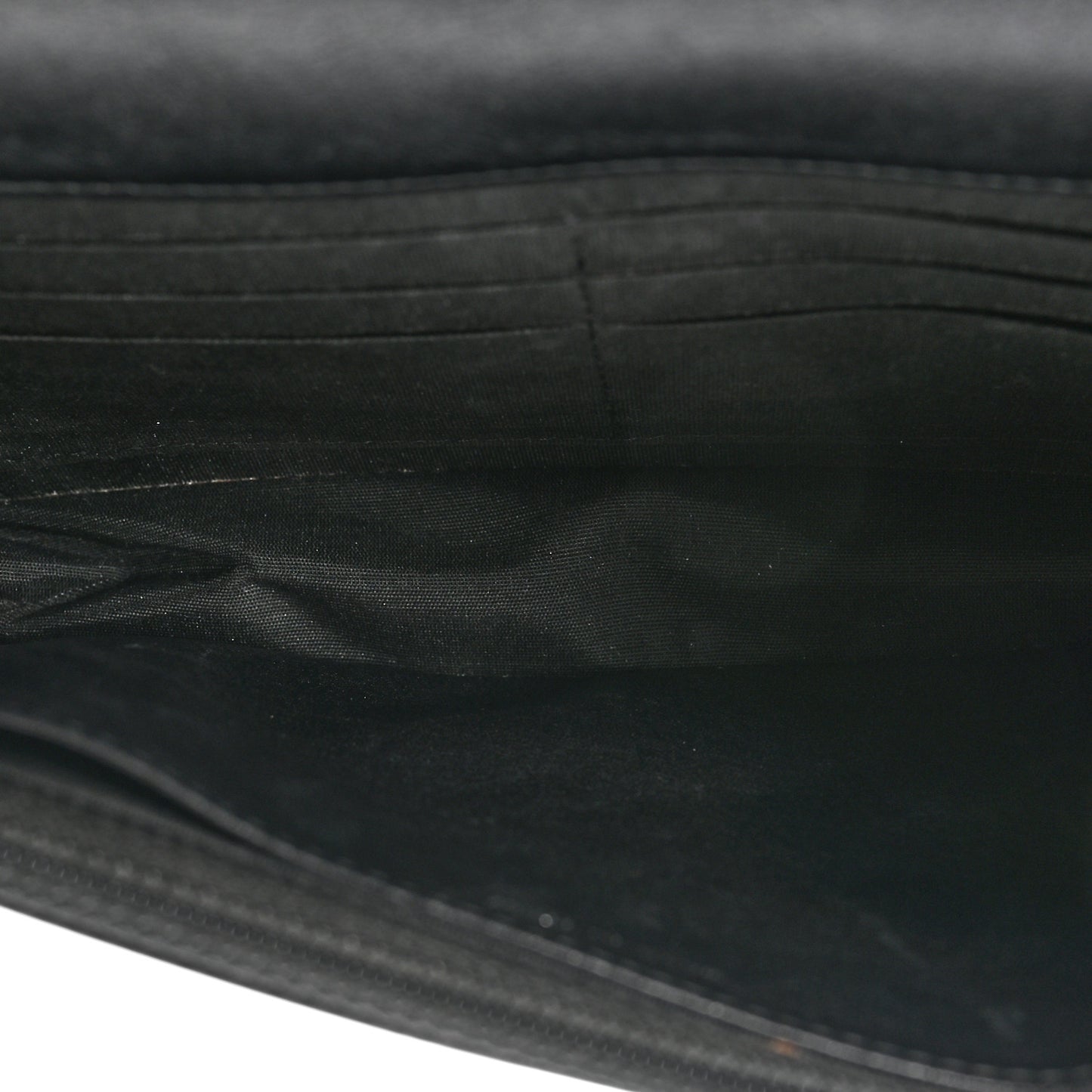 Glazed Calfskin Boy Wallet On Chain WOC Black