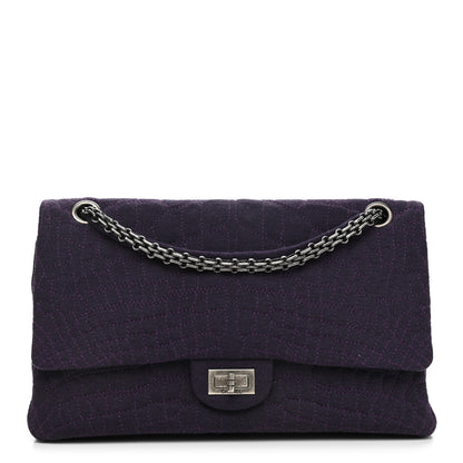 Chanel Jersey Coco's Croc 2.55 Reissue 226 Flap Purple 1 of 12