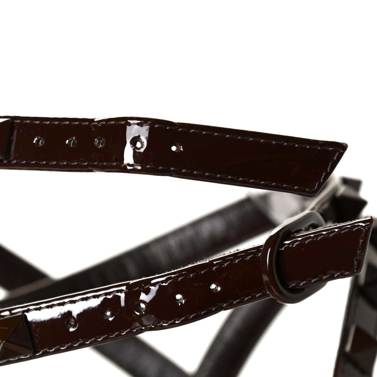 Valentino Garavani Patent Monochrome Rockstud Ankle Strap 65mm Pumps 39 Fondant 7 of 8