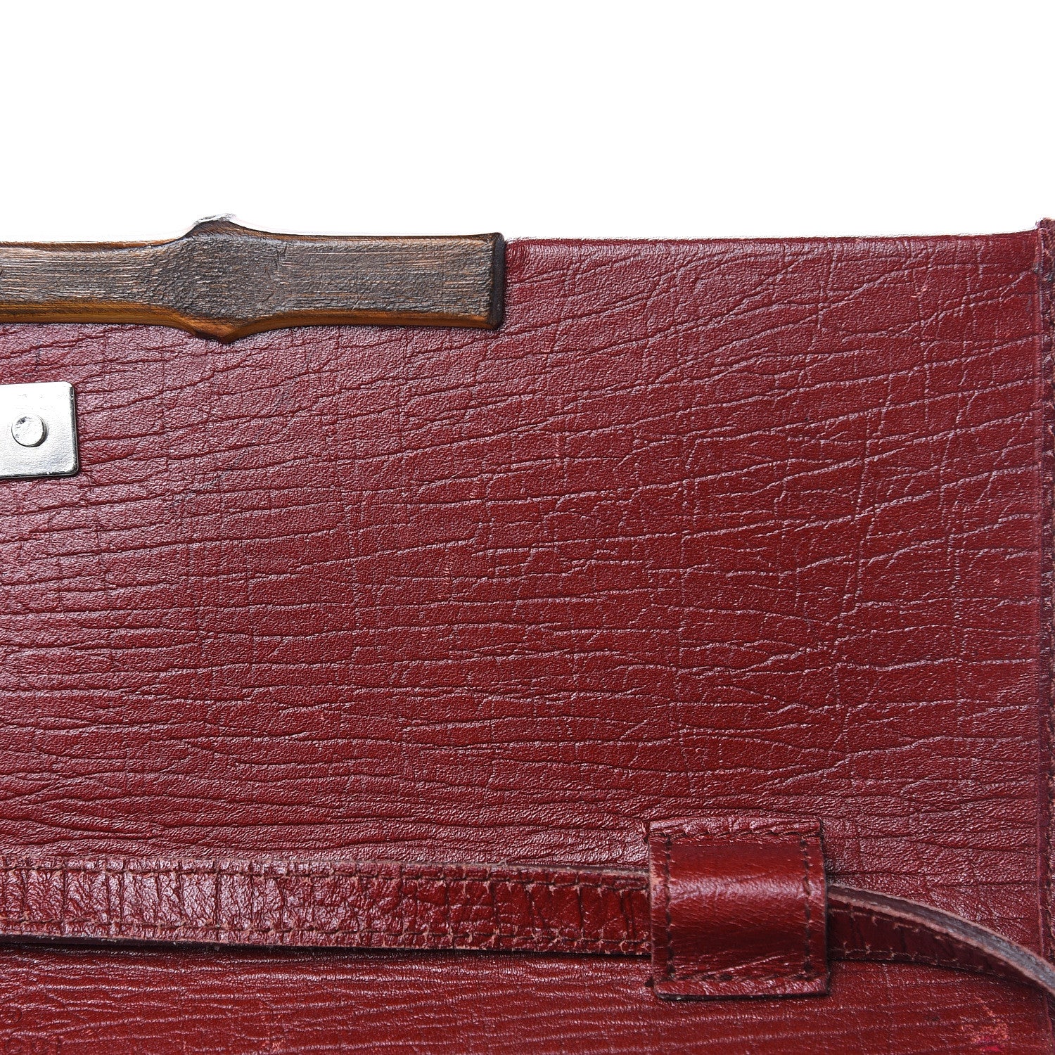 Gucci Monogram Bamboo Bar Clutch Red 13 of 14