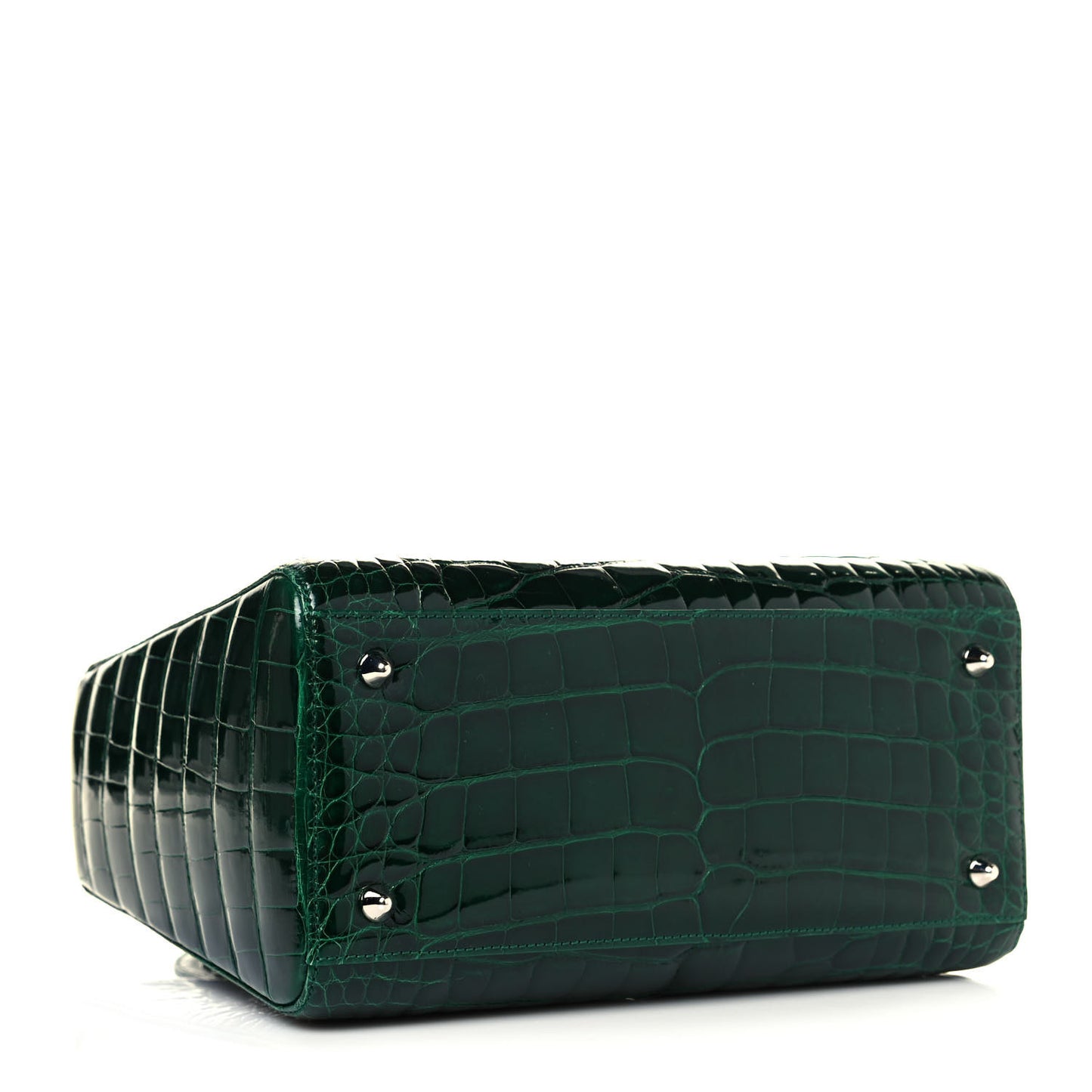 Alligator Medium Lady Dior Dark Green