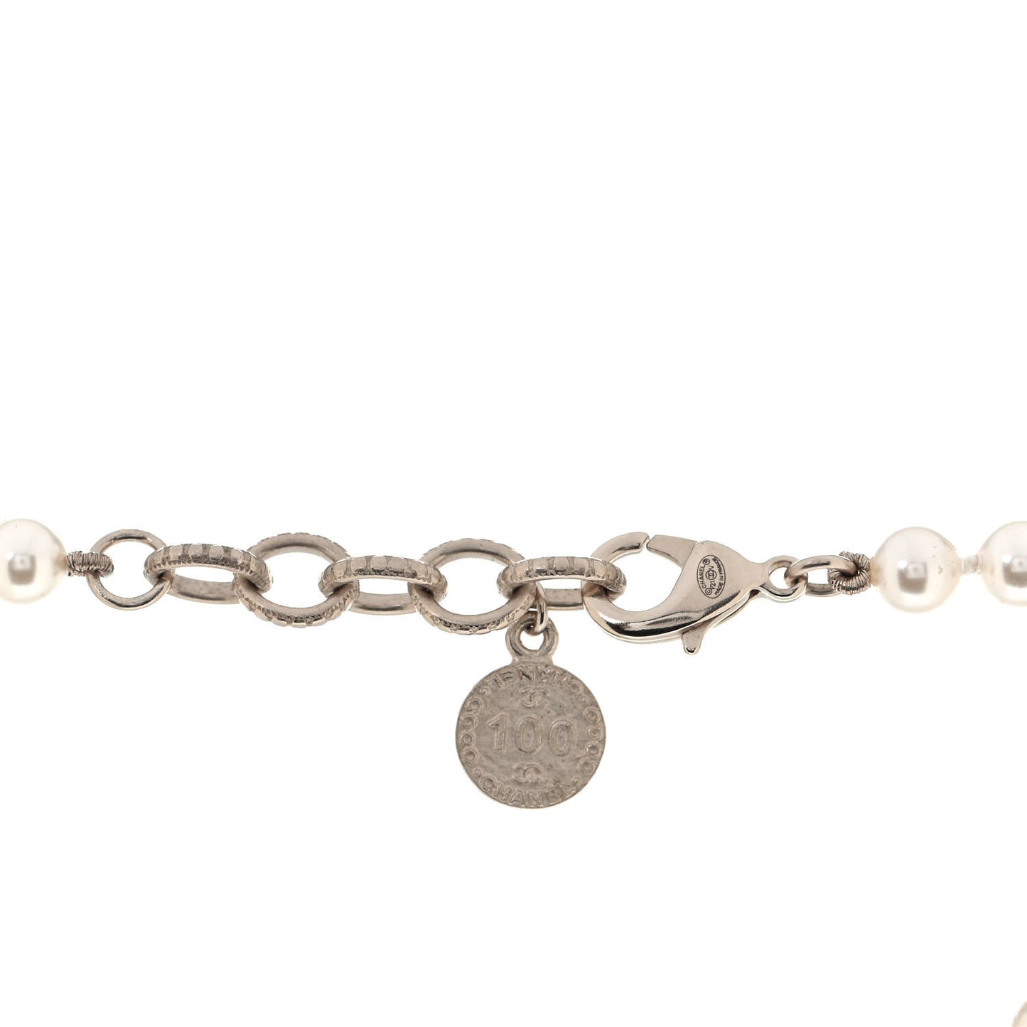 Pearl CC 100th Anniversary Necklace Light Gold