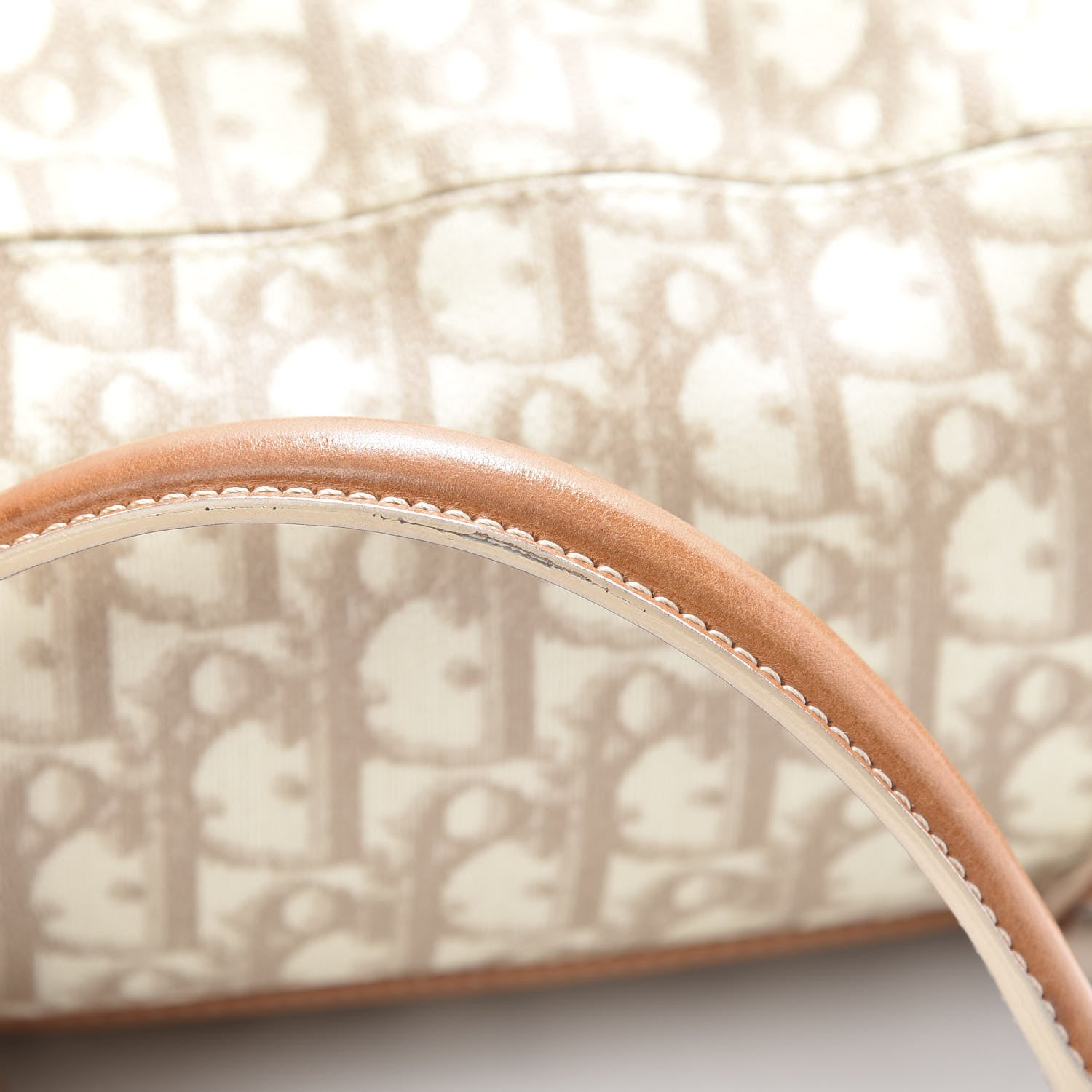 Christian Dior Monogram Romantique Trotter Flap Bag Beige 15 of 16