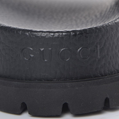 Gucci Calfskin Double Web Mens Rimini Lug Sole Sandals 12 Black 7 of 8