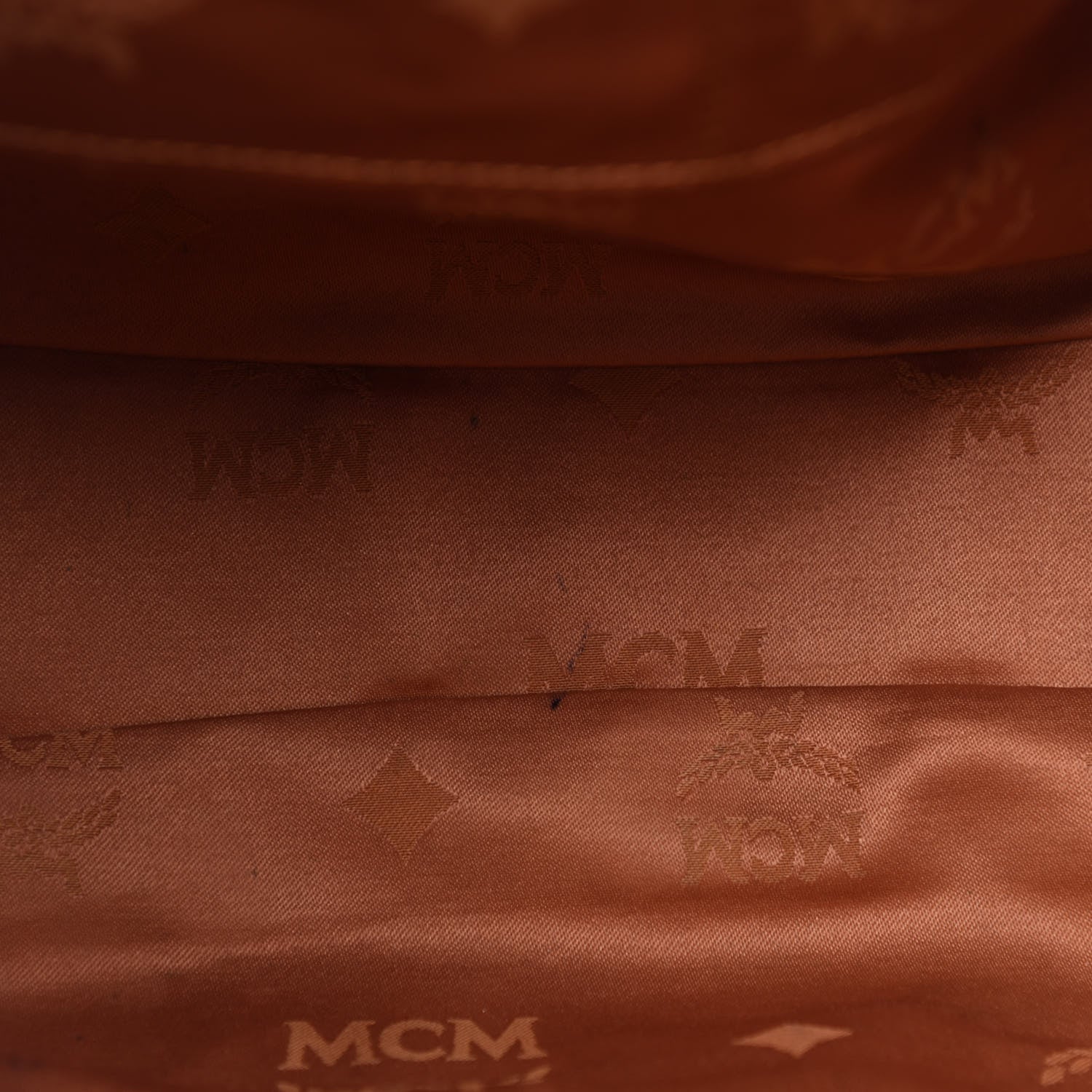 MCM Visetos Medium Drawstring Shopper Cognac 11 of 15