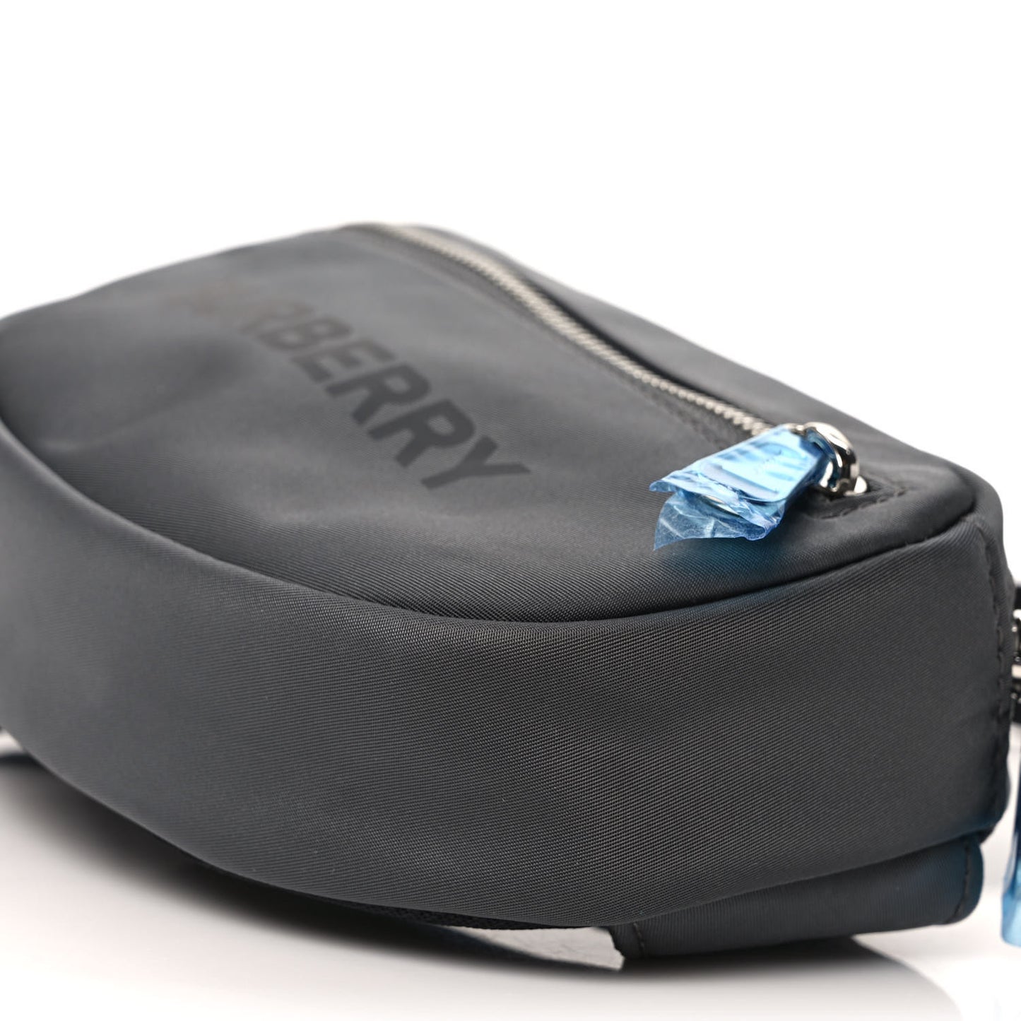 Econyl Logo Print Small Cannon Bum Bag Charcoal Grey