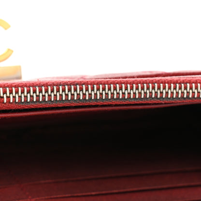 Chanel Caviar Quilted Golden Class Wallet On Chain WOC Red 11 of 17
