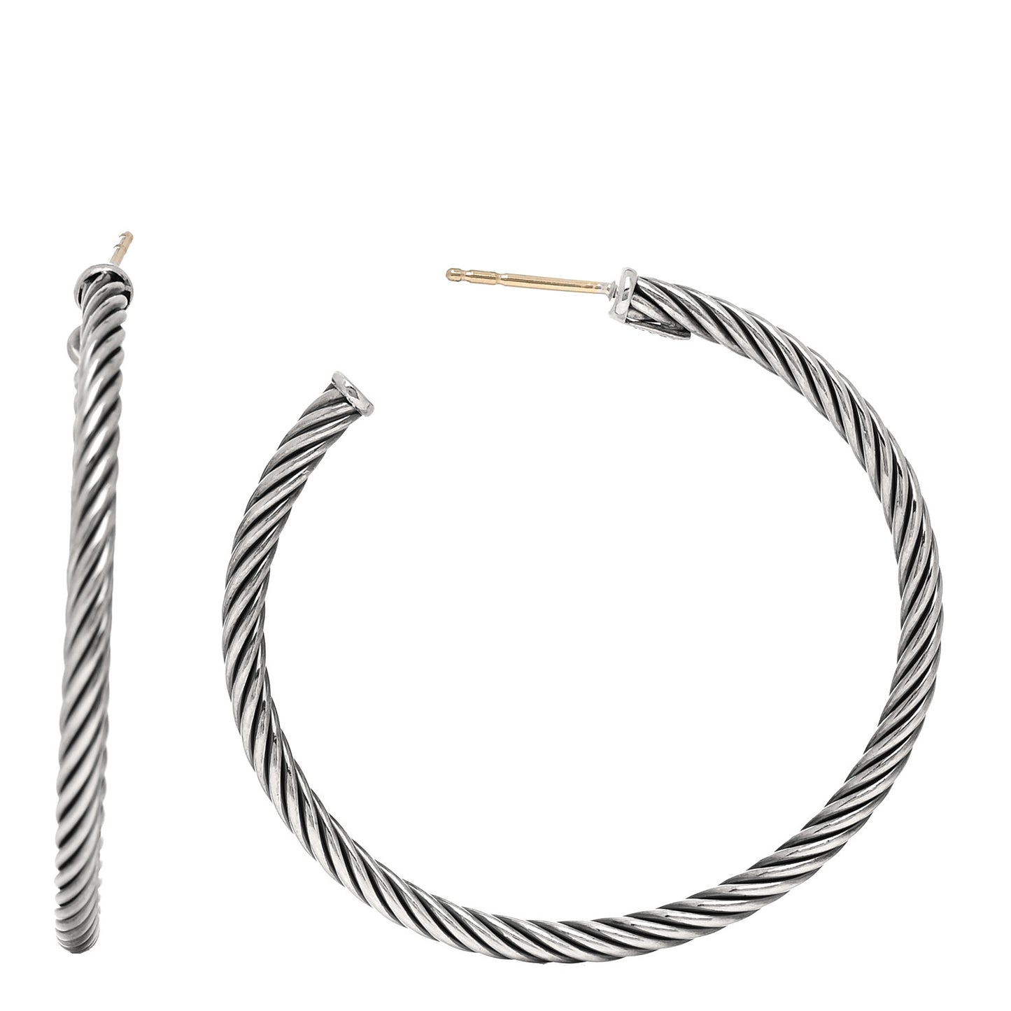 Sterling Silver 45mm Cable Classics Hoop Earrings