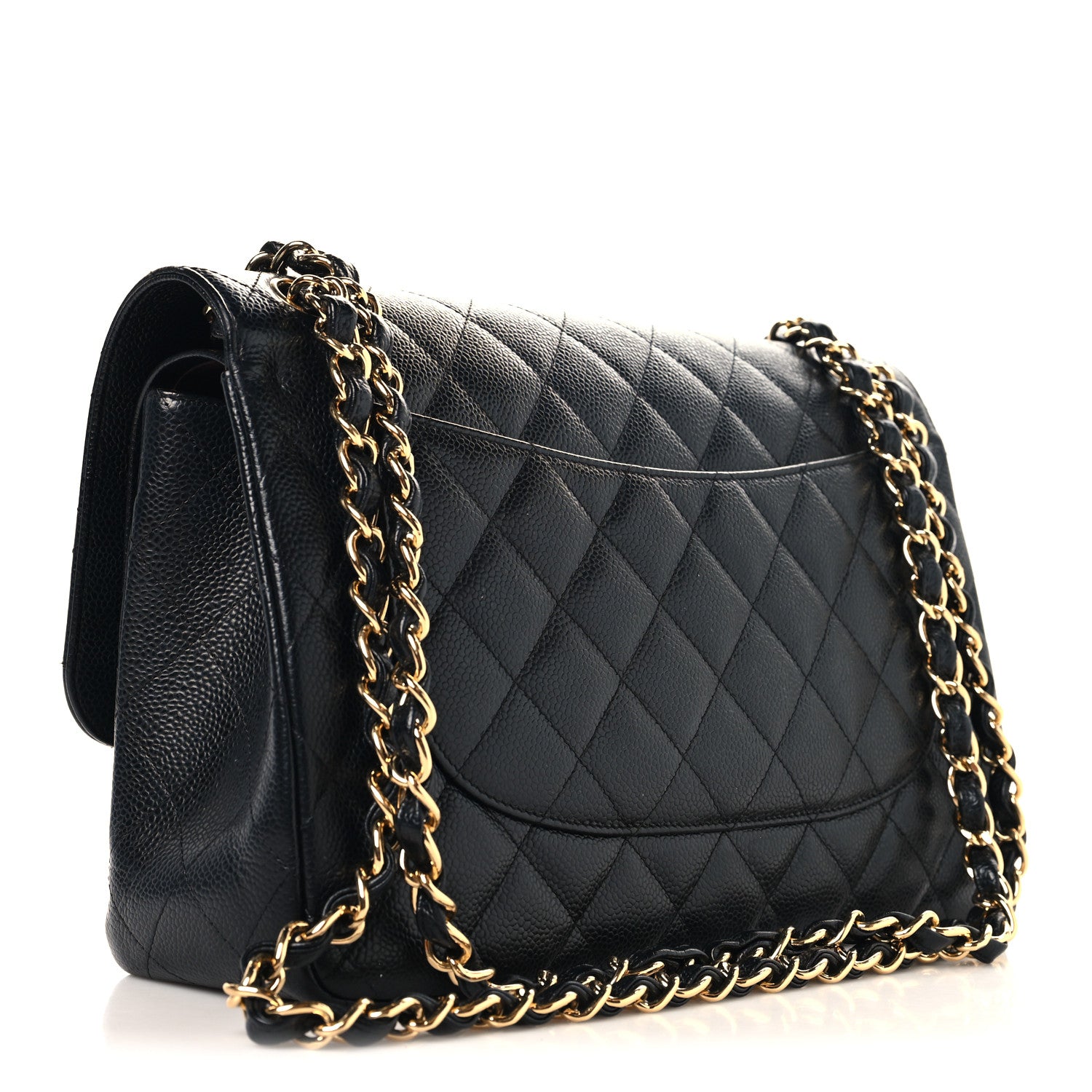 Chanel Caviar Quilted Jumbo Double Flap Black 3 of 10