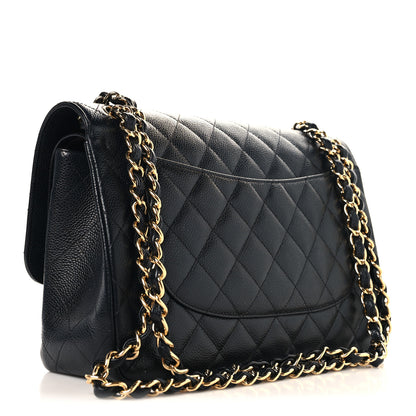 Chanel Caviar Quilted Jumbo Double Flap Black 3 of 10