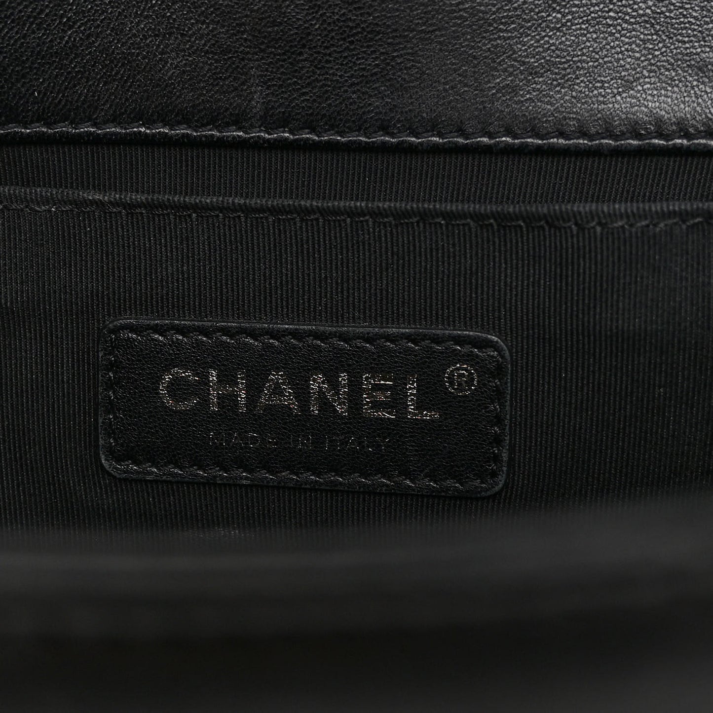 Lambskin Quilted Medium Boy Flap Black