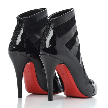 Christian Louboutin Patent Suede 85 Ankle Booties 37.5 Black 4 of 17