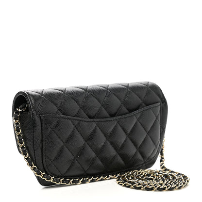 Chanel Caviar Quilted Glasses Case With Chain Black 3 of 10