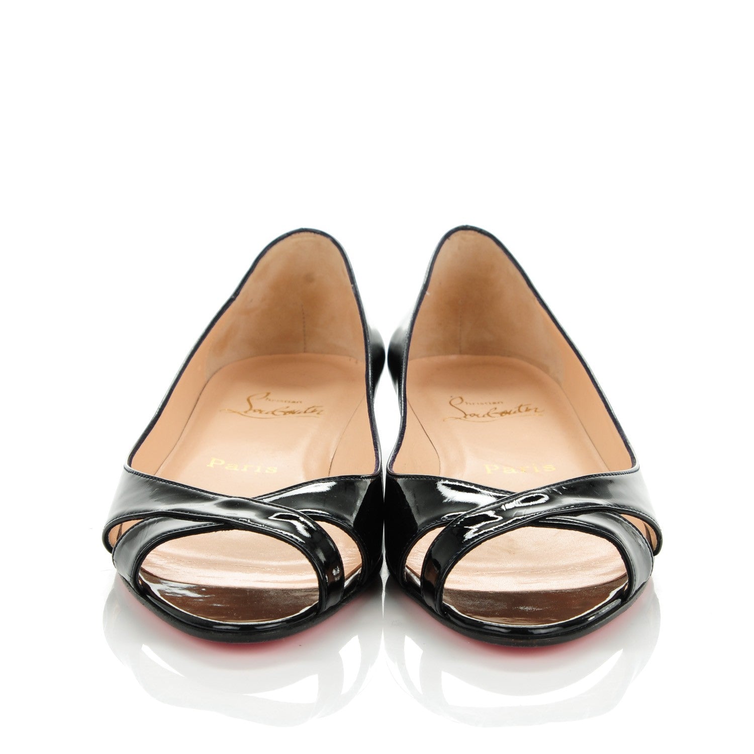 Christian Louboutin Patent Un Voilier Flats 36.5 Black 2 of 7