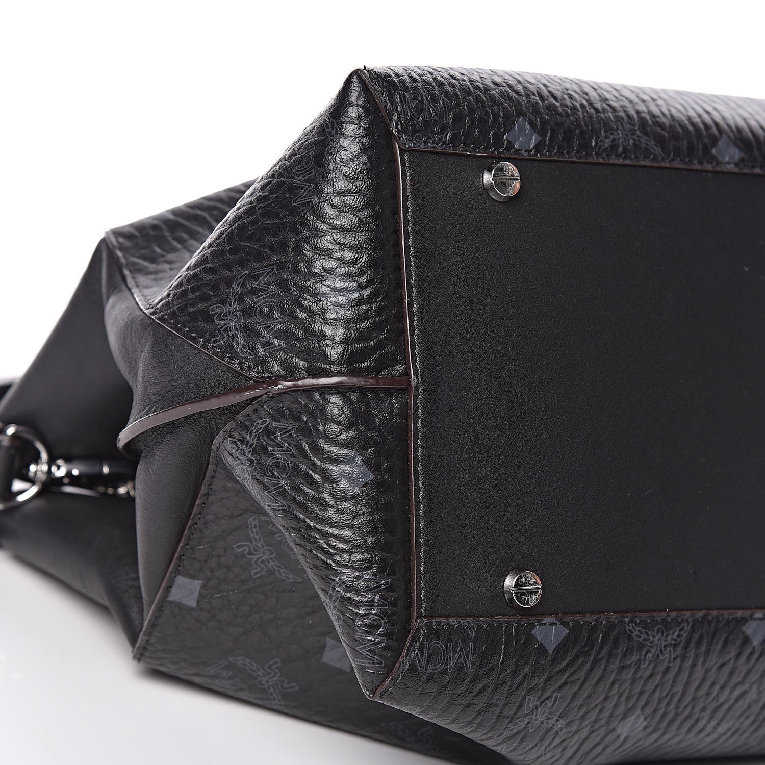 MCM Visetos Large Tote Black 9 of 17