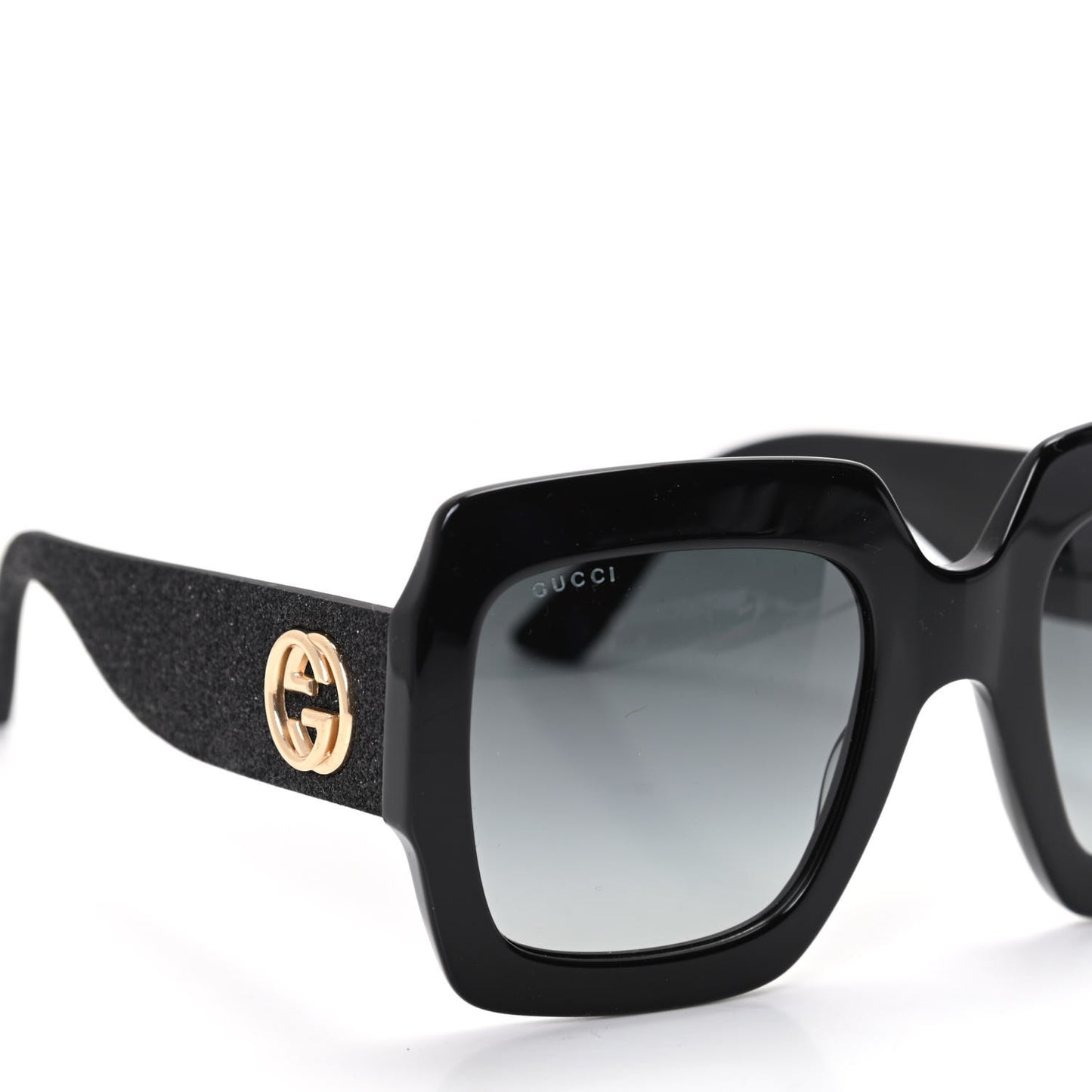 Square Frame Glitter GG0102S Sunglasses Black