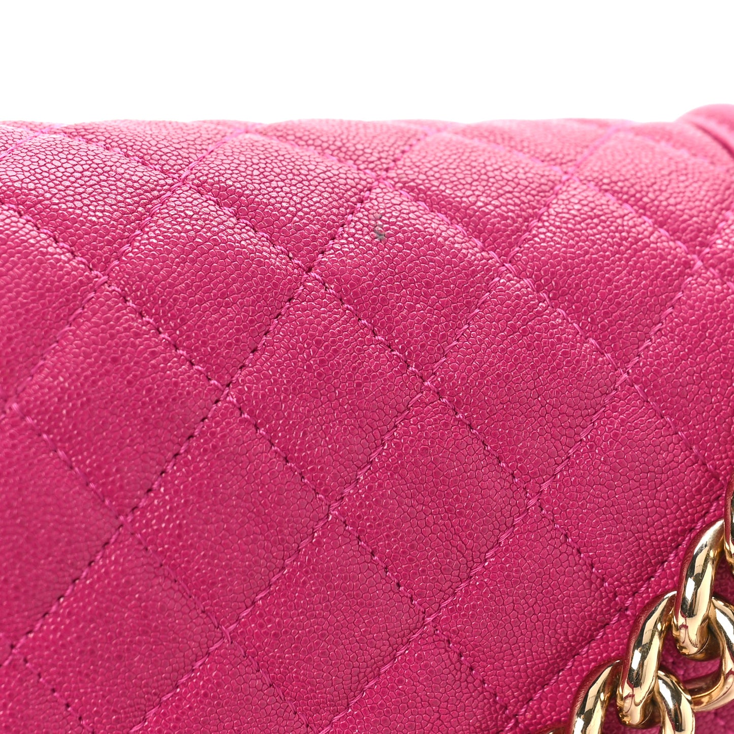 Caviar Quilted Medium Boy Flap Fuchsia