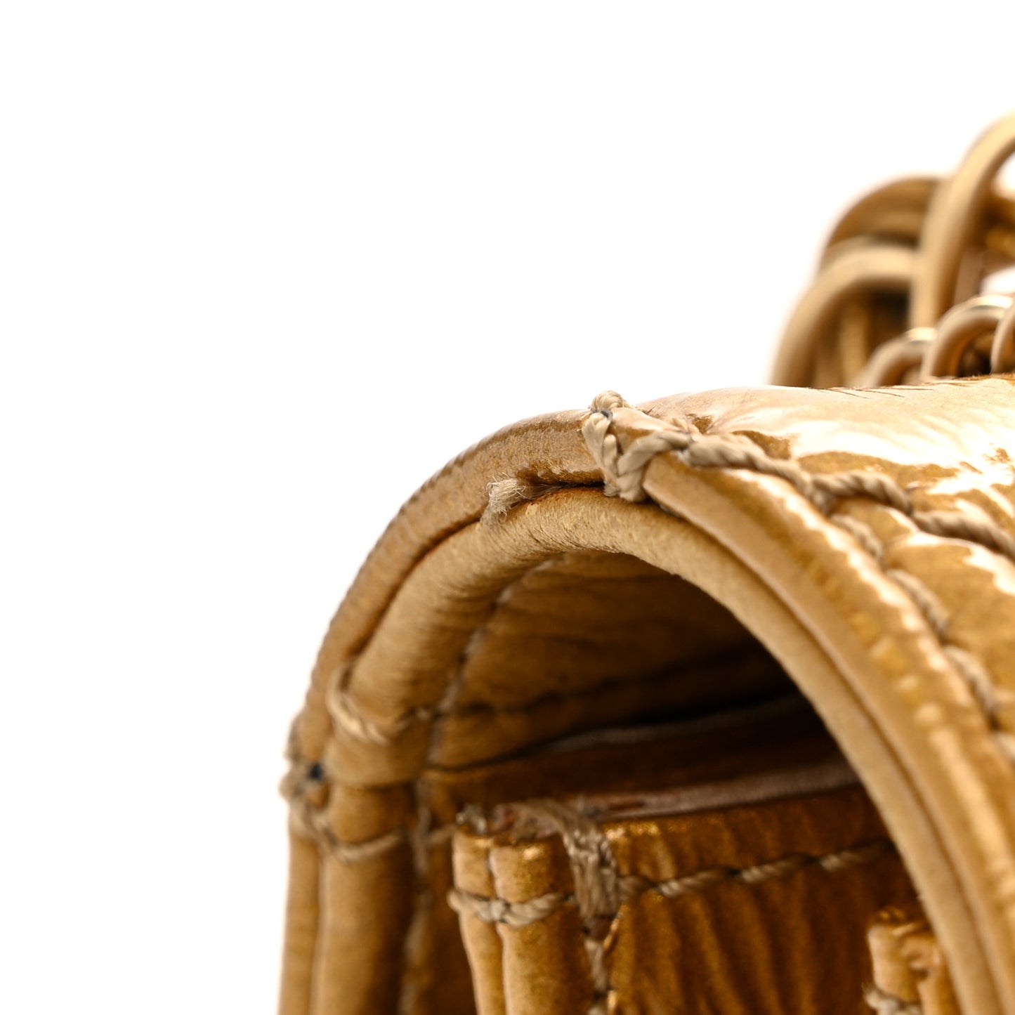Patent Medium Madison Flap Gold