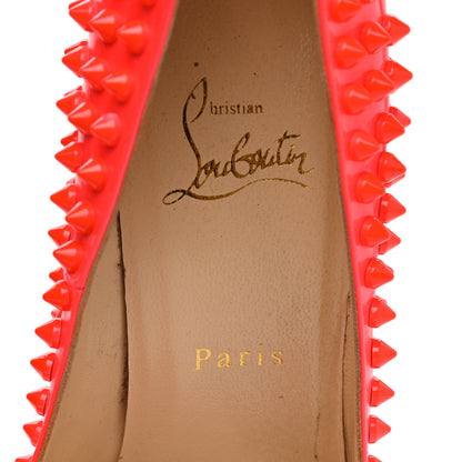 Christian Louboutin Patent Pigalle Spikes 120 Pumps 38 Fluo Rose Paris 7 of 10