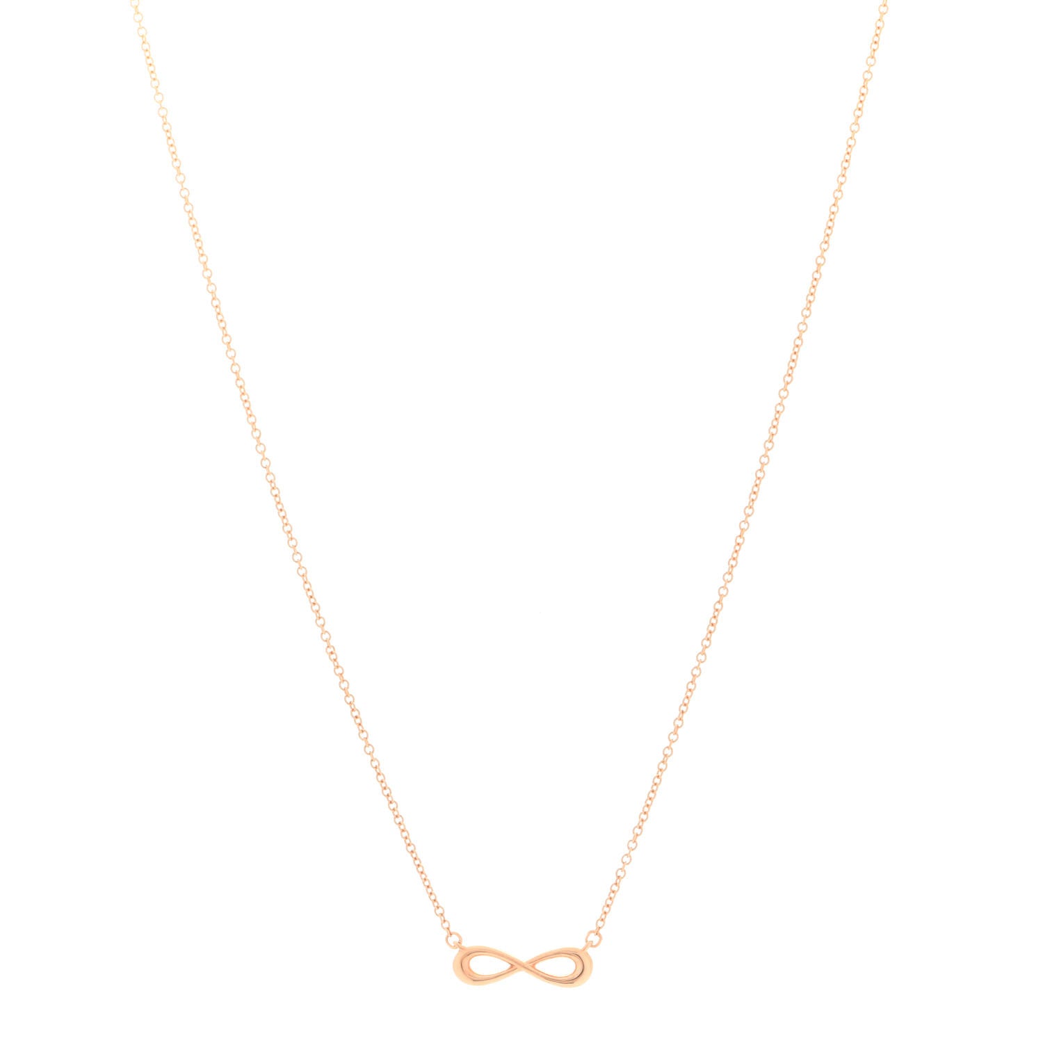 Tiffany 18K Yellow Gold Infinity Pendant Necklace 1 of 5