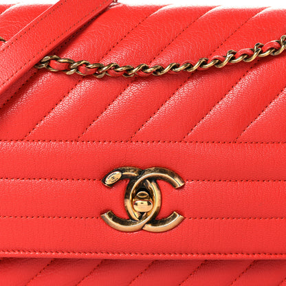 Chanel Shiny Goatskin Diagonal Quilted Small Flap Red 8 of 10
