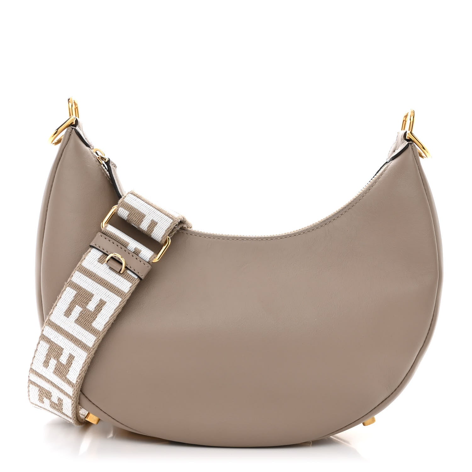 Fendi Vitello Grace Matte Jacquard Small Fendigraphy Hobo Bag Nuvola 1 of 11