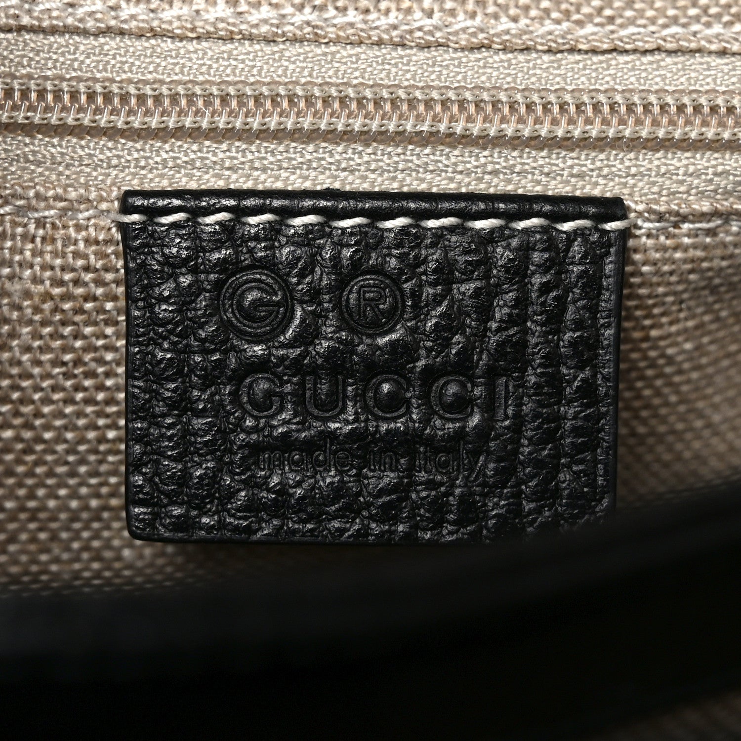 Gucci Dollar Calfskin Interlocking G Top Handle Shoulder Bag Black 6 of 10