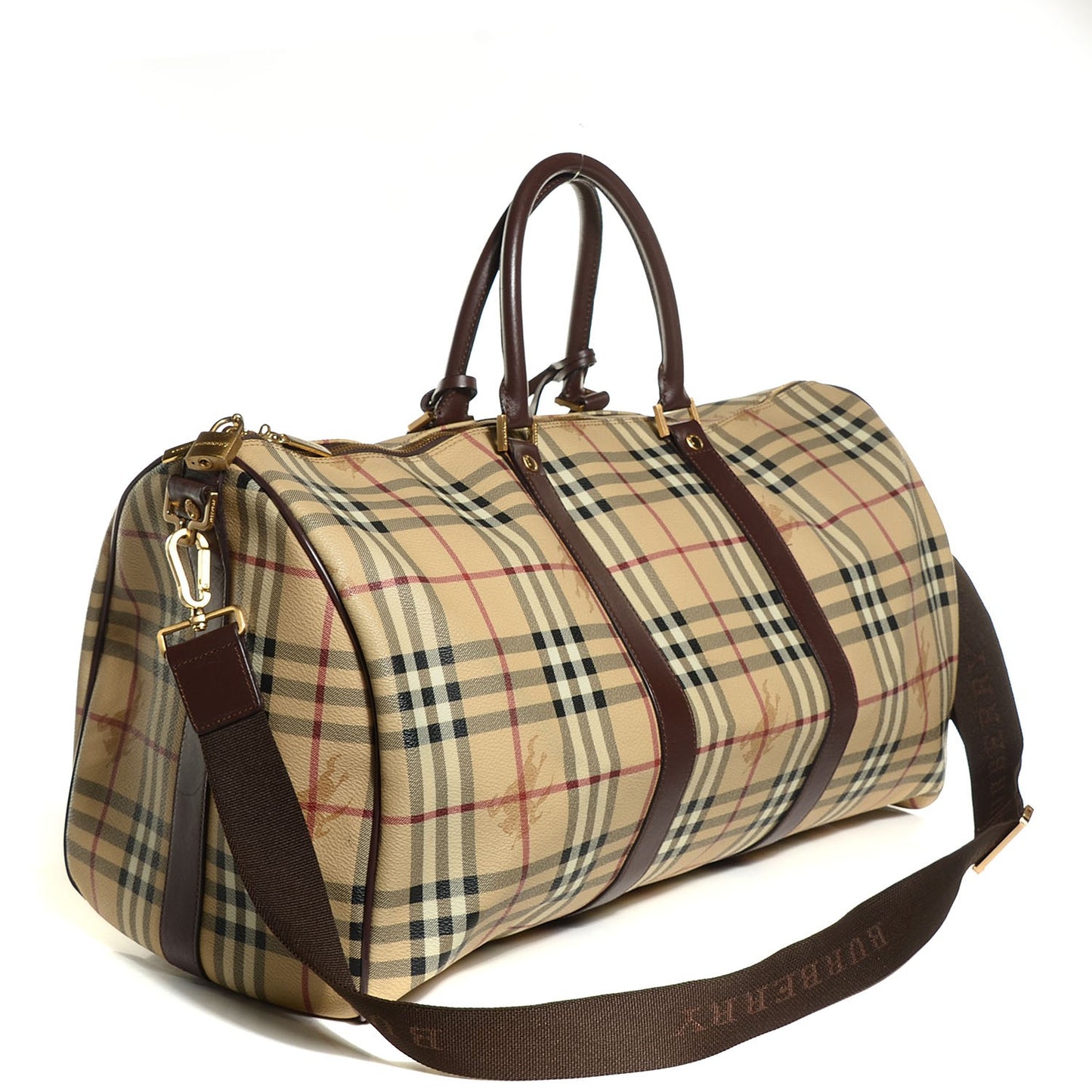 Haymarket Check Large Holdall Duffel Bag Brown
