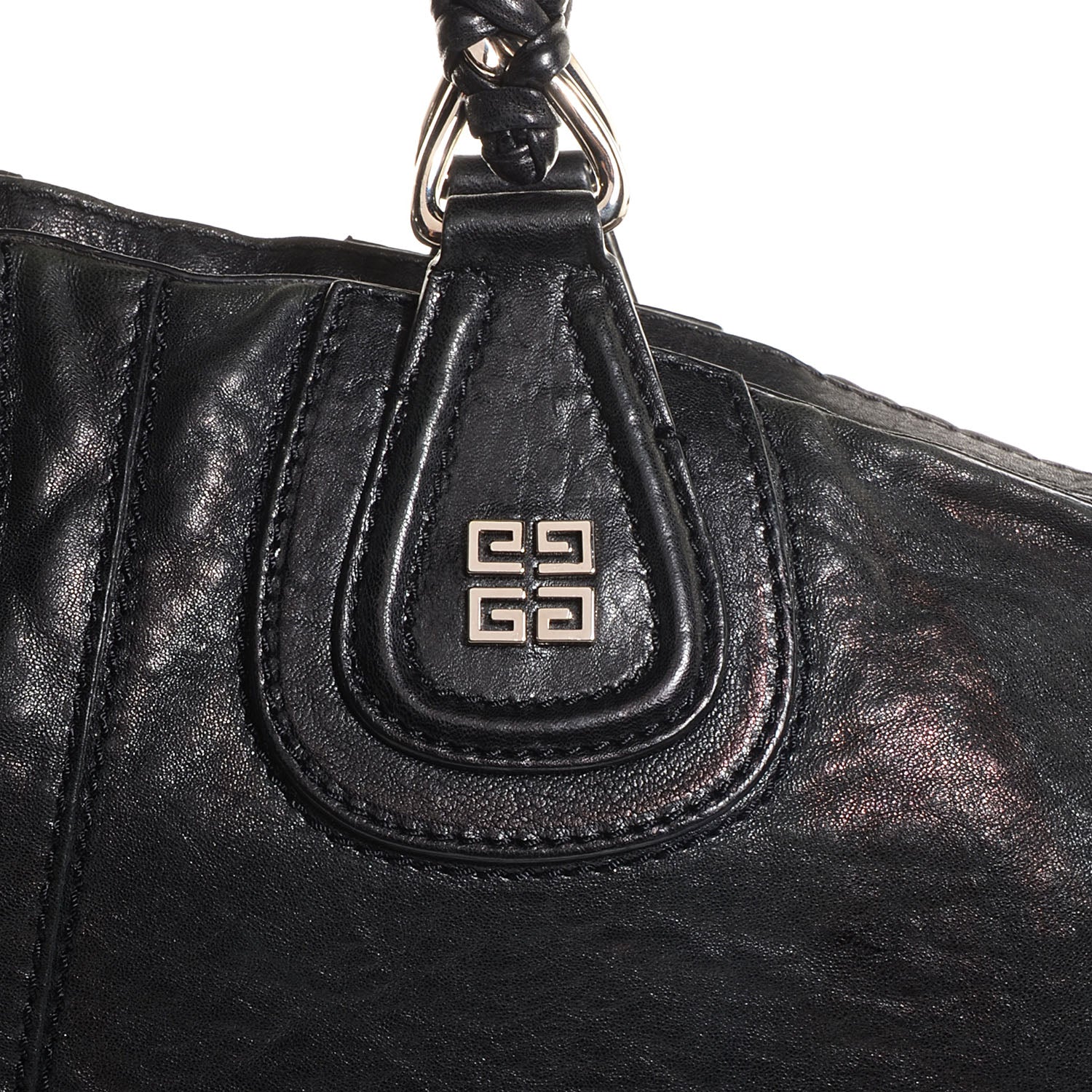 Givenchy Wrinkled Lambskin Large Chain Wrap Nightingale Black 9 of 10