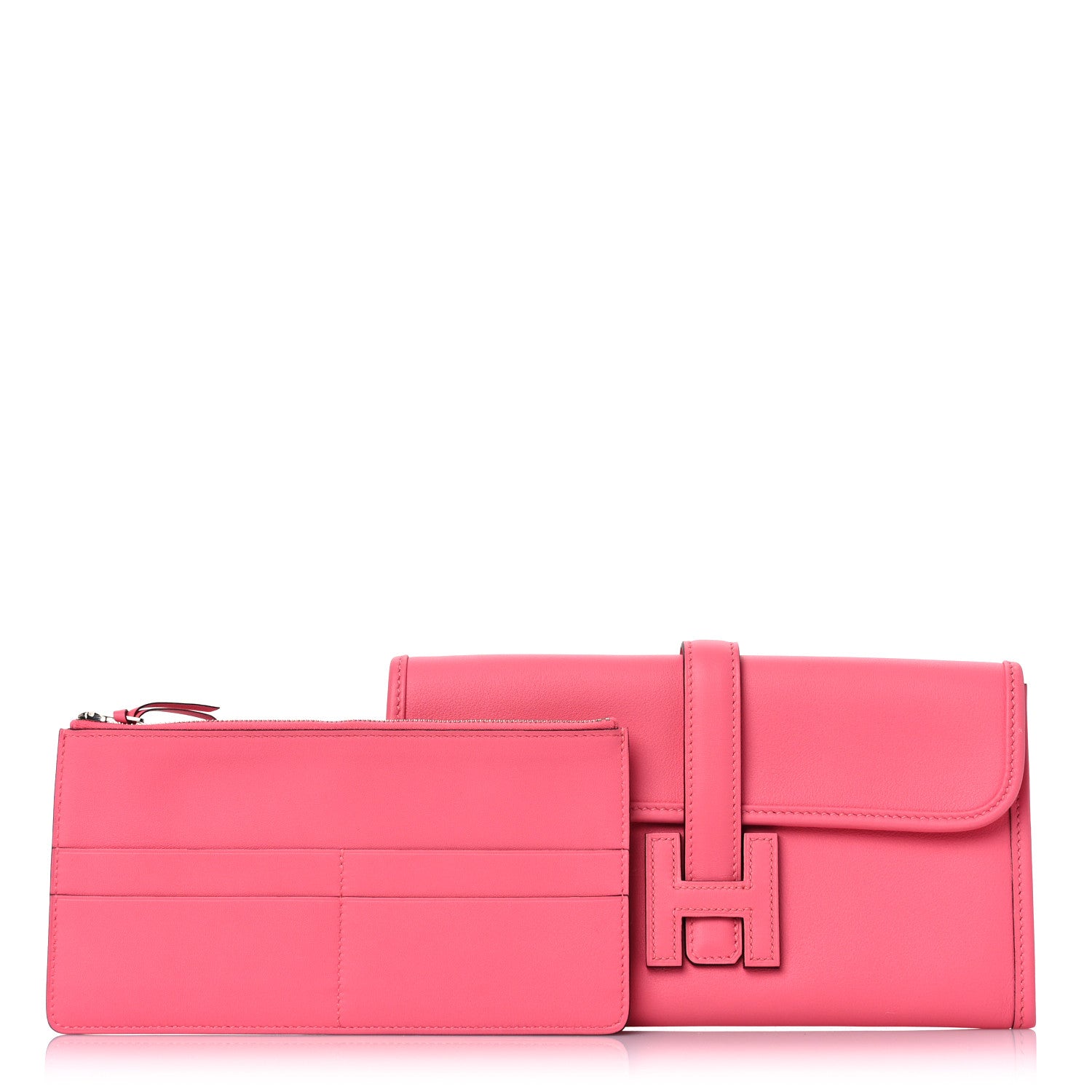 Hermes Swift Jige Duo Clutch Rose Azalee 3 of 8