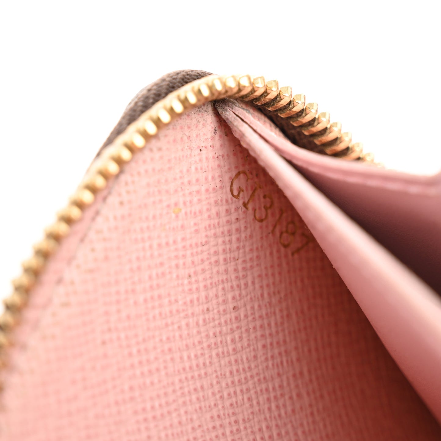 Damier Ebene Clemence Wallet Rose Ballerine