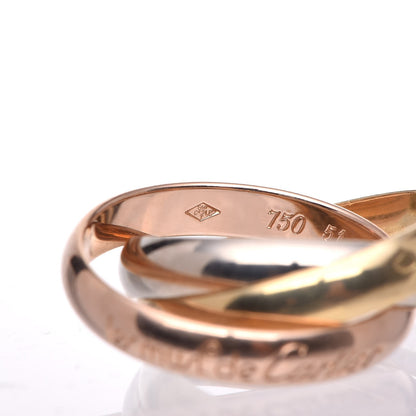 Cartier 18K Pink Yellow White Gold Classic Les Must De Trinity Ring 51 5.75 7 of 8