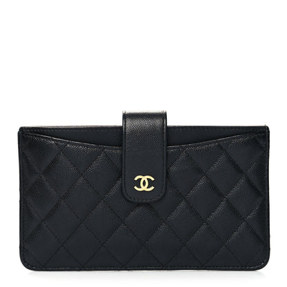 Chanel Caviar Quilted Classic Strap Pouch Black 3 of 10