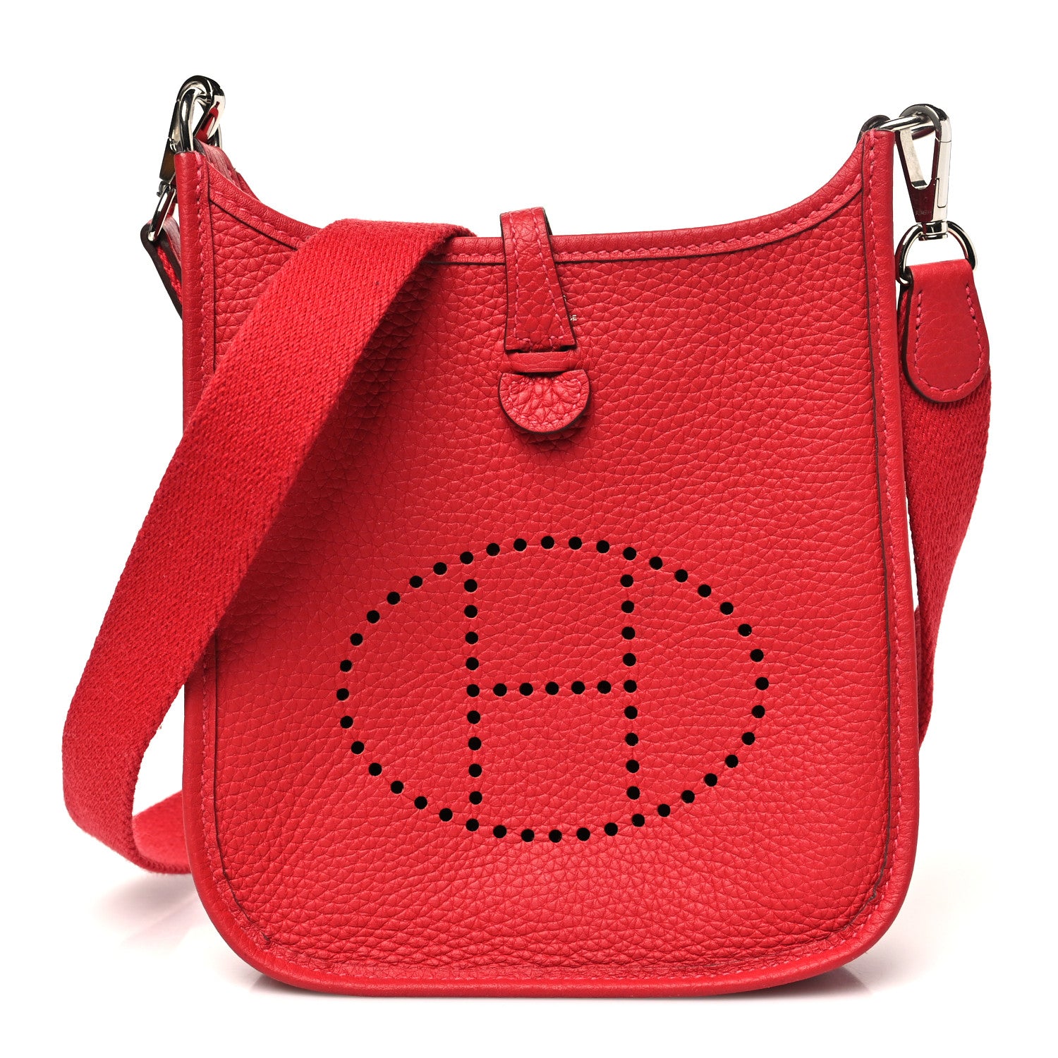 Hermes Taurillon Clemence Evelyne TPM Rouge Piment 1 of 12