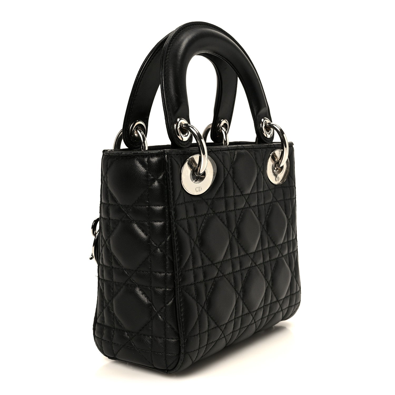 Christian Dior Lambskin Cannage Mini Lady Dior Black 3 of 10