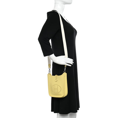 Hermes Taurillon Clemence Amazone Evelyne TPM Jaune Poussin Craie 2 of 13
